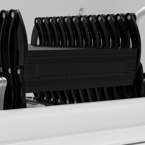 12 Step Black Folding Attic Ladder Wall Mounted Pulldown Ceiling Stairs (39.4"x27.6")