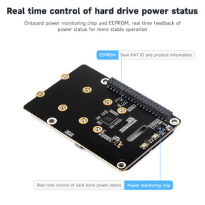 Raspberry Pi 5 PCIe Dual Channel M.2 Rotary Board Nvme Dual M.2 Hard Disk Read