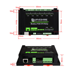 8-Channel Ethernet Relay Module Modbus RTU Protocol Poe Ethernet Communication