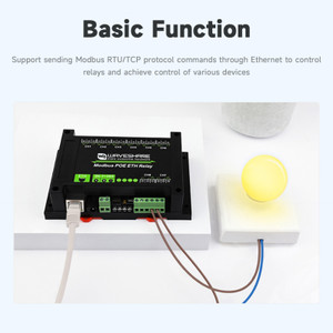 8-Channel Ethernet Relay Module Modbus TCP Protocol Poe Ethernet Communication