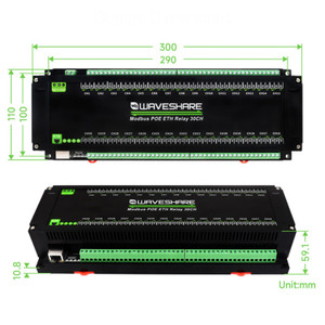 Industrial 30-Channel Ethernet Relay Module Modbus RTU/TCP Protocol Poe Ethernet