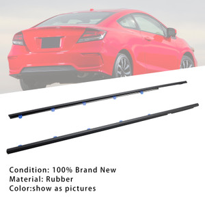 2012-2015 Honda Civic Coupe 2D Left+Right Weatherstrip Belt Molding 72410-TS8-A01b Generic