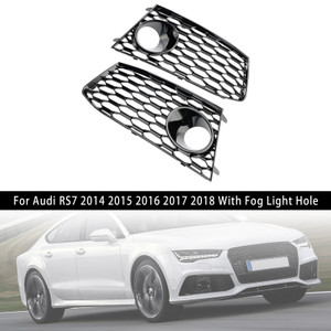 2014-2018 Audi RS7 With Fog Light Hole 2 Front Fog Light Grille Generic