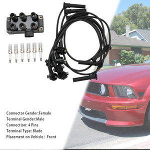 1998-2010 Mercury Mountaineer V6 4.0l Ignition Coil+6 Spark plug+6 Wire FD480 Generic