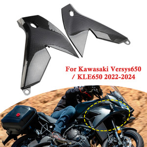 2022-2024 Kawasaki Versys 650 KLE650 Side Frame Panel Guard Fairings Cover Carbon Generic