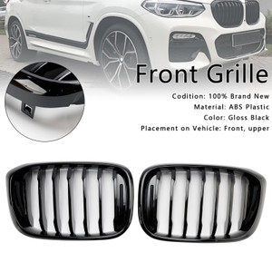 2018-2021 BMW X4 G02 X3 G01 G08 Front Kidney Grille Mesh Grill Gloss Black Generic