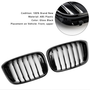 2018-2021 BMW X4 G02 X3 G01 G08 Front Kidney Grille Mesh Grill Gloss Black Generic