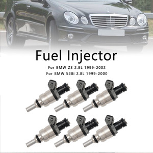 1998-2006 BMW 325xi 325i 320i 325Ci 525i 323Ci 323i Z4 6PCS Fuel Injector 13537546244 Black Generic