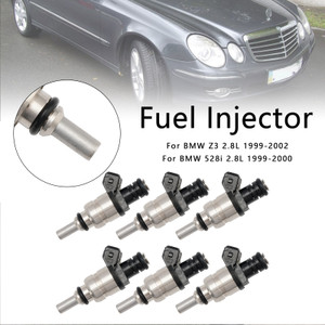 1998-2006 BMW 325xi 325i 320i 325Ci 525i 323Ci 323i Z4 6PCS Fuel Injector 13537546244 Black Generic
