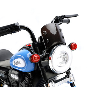 3 Wheel Kids Ride On Motorcycle 6V Powered Electric Dual Drive Toy Car Blue