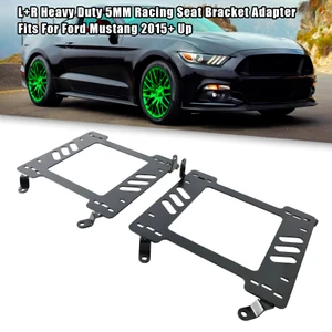 L+R Heavy Duty 5MM Racing Seat Bracket Adapter Fits For Ford Mustang 2015-2022