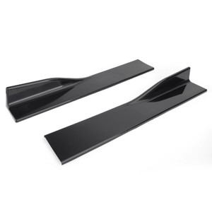Pair of Side Skirts Extensions Splitters Glossy Black For VW Golf MK5 MK6 MK7 CC Ford Mustang Focus RS ST