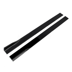Pair of Side Skirts Extensions Splitters Glossy Black For VW Golf MK5 MK6 MK7 CC Ford Mustang Focus RS ST