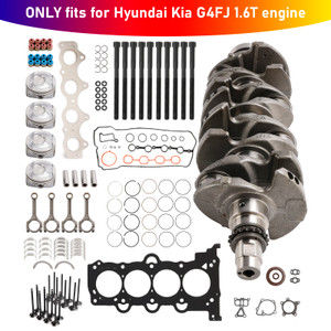 2012-2022 Hyundai Lafesta Mistra Sonata Tucson Veloster G4FJ 1.6T Engine Overhaul Rebuild Kit Pistons Rods Gasket Kit Generic