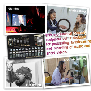 V10 Sound Card Live Sound Card Mobile Phone Karaoke Computer Live Broadcast Tik Tok Equipment
