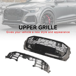 2019-2023 Audi Q8 SQ8 RSQ8 Style Front Honeycomb Mesh Grille Gloss Black Generic