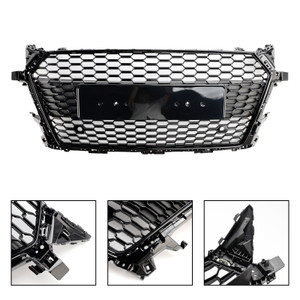 2014-2023 Audi TT MK3 FV 8S RS Style Front Honeycomb Grille Gloss Black Generic