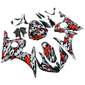 2003-2004 Yamaha YZF 600 R6 / 2006-2009 R6S Injection Fairing Kit Bodywork Plastic ABS Amotopart Fairing #026
