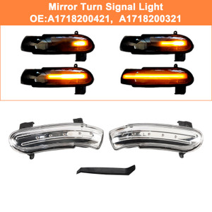 Until 2008 Mercedes-Benz SLK Clear LED Sequential Side Mirror Turn Signal Light Generic