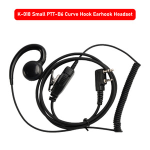 K-018 Small PTT-B6 Curve Hook Earhook Headset For TK-220 TH-F6A TG-K4AT PX-777