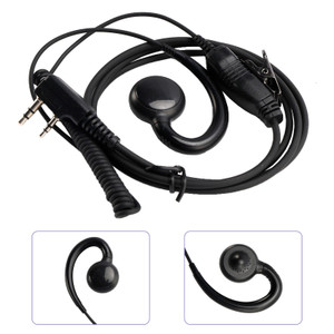 K-018 Small PTT-B6 Curve Hook Earhook Headset For TK-220 TH-F6A TG-K4AT PX-777