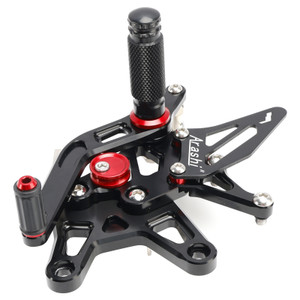 2021-2024 Kawasaki ZX6R ZX-6R Racing Adjustable Rearsets Foot Pegs Black Generic
