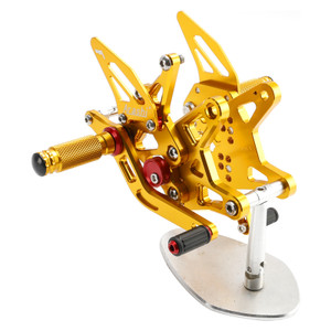 2021-2024 Kawasaki ZX6R ZX-6R Racing Adjustable Rearsets Foot Pegs Gold Generic