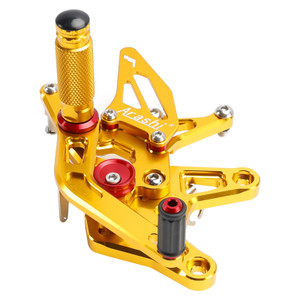 2021-2024 Kawasaki ZX6R ZX-6R Racing Adjustable Rearsets Foot Pegs Gold Generic