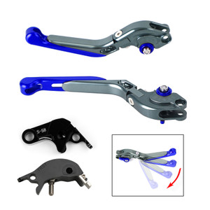 2022-2023 YAMAHA YZF R7 MT-10/SP FZ-10/SP Adjustable Folding Extendable Racing Brake & Clutch Levers Blue Generic