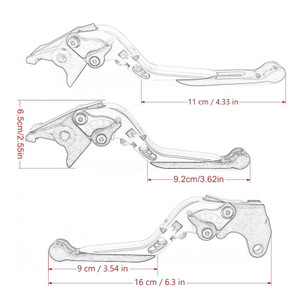 2022-2023 YAMAHA YZF R7 MT-10/SP FZ-10/SP Adjustable Folding Extendable Racing Brake & Clutch Levers Blue Generic