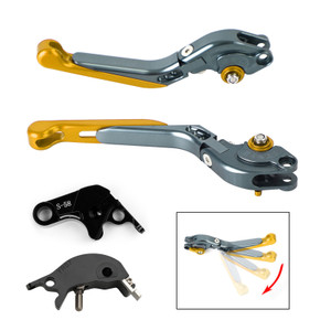 2022-2023 YAMAHA YZF R7 MT-10/SP FZ-10/SP Adjustable Folding Extendable Racing Brake & Clutch Levers Gold Generic