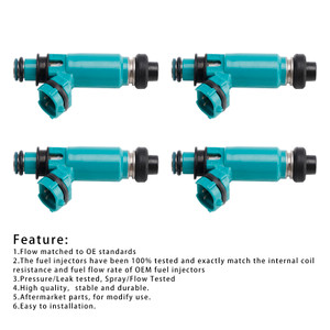 2002-2003 Honda CBR900RR 4Pcs Fuel Injectors 16450-MCJ-752 Generic