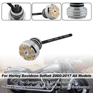 2000-2017 Softail All Models Oil Dipstick Tank Cap Plug Silver Generic