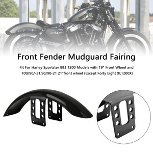 1988-up Sportster 883 1200 High Front Fender Mudguard Fairing Black Generic