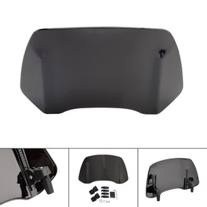 Universal Adjustable Windshield Clip On Wind Screen Deflector Extension Spoiler Black
