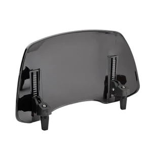 Universal Adjustable Windshield Clip On Wind Screen Deflector Extension Spoiler Black