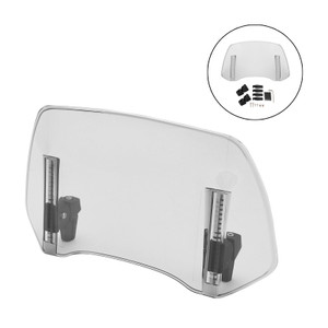 Universal Adjustable Windshield Clip On Wind Screen Deflector Extension Spoiler Clear