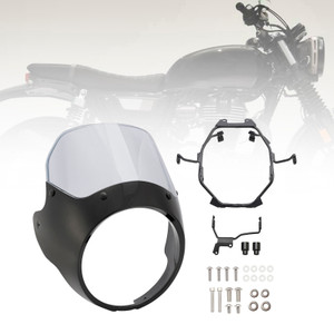 2023-2024 HONDA GB350 GB350S Windshield WindScreen Headlight Fairing Cover Gloss black+Gray Generic