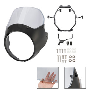 2023-2024 HONDA GB350 GB350S Windshield WindScreen Headlight Fairing Cover Gloss black+Gray Generic