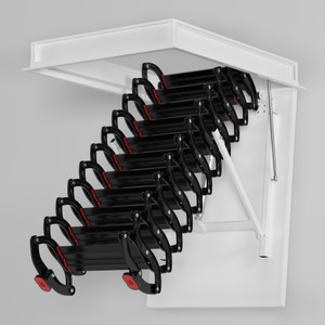 11 Steps Black Loft Folding Electirc Attic Ceiling Ladder Stairs 31.5*43.31"