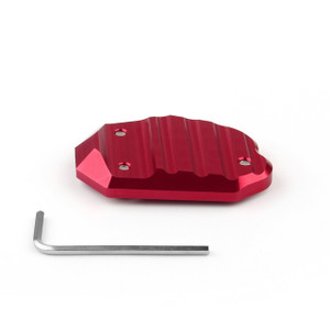 Kickstand Shoe Extension Plate Pad Side Stand Kawasaki ZX10R (08-13) ZX6R 636 (09-13) Red