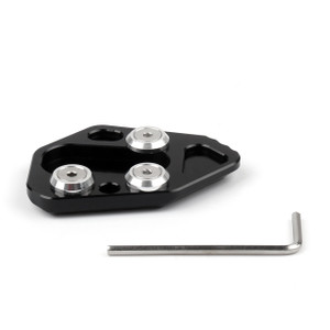 Kickstand Shoe Extension Plate Pad Side Stand For BMW F800R 09-15 HP2 SPORT 08-10 R1200S Black
