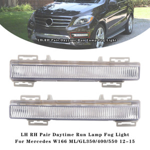 2012-2015 Mercedes Benz W166 ML-Class W204/X204 GLK-Class Specific model LH RH Pair Daytime Run Lamp Fog Light Generic