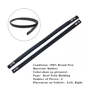 2012-2015 Honda Civic 4 Doors 2PCS Roof Drip Molding Trim Left & Right Side Rubber 74316-TR0-A01 Generic