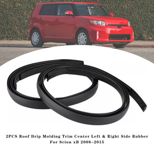 2008-2015 Scion xB 2PCS Roof Drip Molding Trim Center Left & Right Side Rubber 75556-12171 Generic