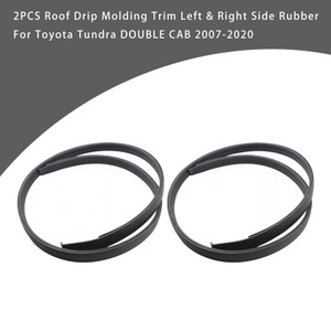 2007-2020 Toyota Tundra DOUBLE CAB 2PCS Roof Drip Molding Trim Left & Right Side Rubber 75552-0C050 Generic