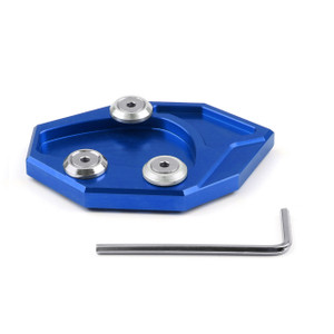 Kickstand Shoe Extension Plate Pad Side Stand Kawasaki ZX-14R ZZR1400 (07-14) GTR1400 CONCOURS 14 (08-14) Blue