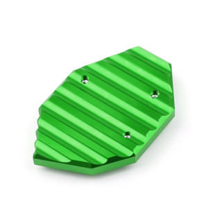 Kickstand Shoe Extension Plate Pad Side Stand Kawasaki ZX-14R ZZR1400 (07-14) GTR1400 CONCOURS 14 (08-14) Green