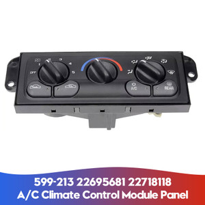 1997-2005 Chevrolet Malibu; New; w/Manual Air Conditioning Controls A/C Climate Control Module Panel 599-213 22695681 22718118