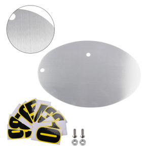 DIY Universal Motorcycle License Plate Aluminum Custom Oval Number Plate